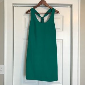 Jcrew green cross back dress size 4